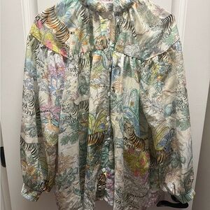 Women's GUCCI tiger floral print silk shirt